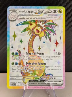 Pokemon TCG Alolan Exeggutor EX 225/191 Surging Sparks Ultra Rare - Image 1