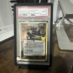 2021 POKEMON SWSH CELEBRATIONS ETB PROMO #144 GRENINJA-GOLD STAR PSA 8 - Image 1