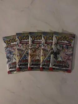 Pokemon Prismatic Evolutions Sealed Booster Pack -5 Packs - Image 1