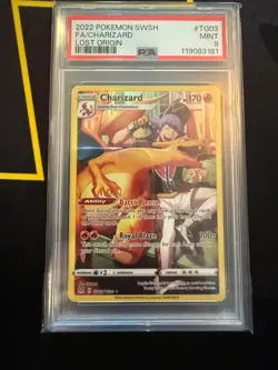2022 Pokemon Lost Origin Charizard TG03 Full Art Trainer Gallery - PSA 9 Mint - Image 1