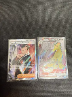 2025 Pokemon Destined Rivals Lot of 2 Team Rockets Persian Ex/Trainer 219 & 225 - Image 1