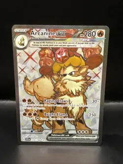 Pokemon TCG Arcanine ex Scarlet & Violet Base Set 224/198 Holo Ultra Rare NM/M B - Image 1