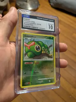 (POP 16) CGC 10 GEM MINT Pokemon Great Encounters Reverse Holo Caterpie 63/106 - Image 1
