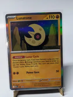 Pokemon TCG Lunatone Mega Evolution 004 NM Prerelease Promo Stamped - Image 1