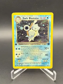 Dark Blastoise - 3/82 Team Rocket 1st Edition Holo Rare SWIRL Pokemon - Image 1
