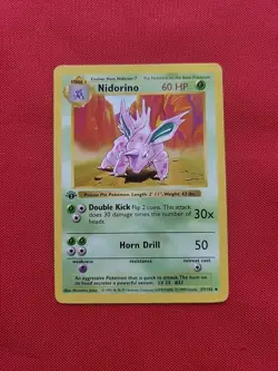Pokemon: Nidorino 1st Edition Shadowless #37/102 Base Set 1999 WOTC - HP - F18 - Image 1