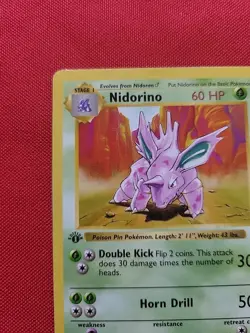 Pokemon: Nidorino 1st Edition Shadowless #37/102 Base Set 1999 WOTC - HP - F18 - Image 4