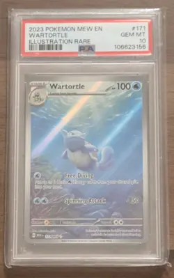 2023 POKEMON MEW EN-151 Wartortle ILLUSTRATION RARE #171/165 PSA 10 Gem Mint! - Image 1