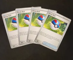 Great Ball 4x Trainer Playset Item 183/193 S&V Paldea Evolved Pokemon 2023 NM - Image 1