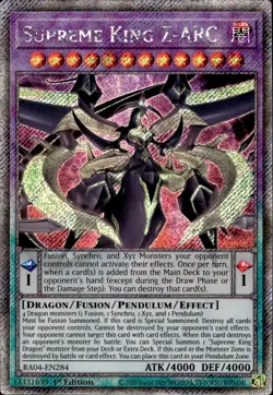 Supreme King Z-ARC - Platinum Secret Rare 1st Edition RA04-EN284 - NM - YuGiOh - Image 1