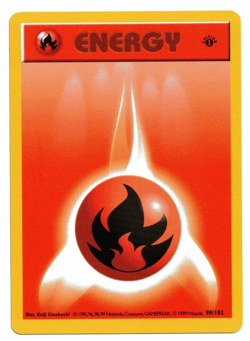 Pokemon Card: Fire Energy 98/102 1st Edition Base Set! EXC - Image 1