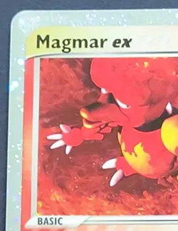 Magmar EX 100/109 Pokemon TCG Ruby and Sapphire Set Card 2003 Holo Ultra Rare - Image 4
