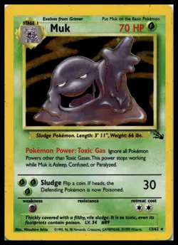 Vintage Muk 13/62 Fossil Holo Rare Pokemon Card WOTC | LP - Image 1