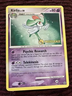 Kirlia 53/132 Prerelease Promo DP Secret Wonders Rare Pokemon Card LP - Image 1