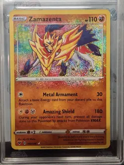 Pokemon 2020 Swsh Vivid Voltage AGS Mint 9.5 Zamazenta #102 Holo Trading Card - Image 5