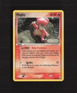 Magby 58/92 EX Legend Maker Reverse Holo Stamped Pokemon Card LP - Image 1
