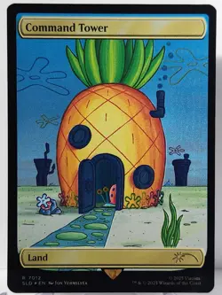 *FOIL* Secret Lair x SpongeBob SquarePants #7012 Command Tower MTG Magic - Image 1