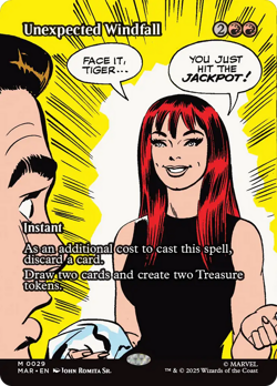 Unexpected Windfall (REGULAR) x1 - MTG Marvel Universe MAR #29 - Image 1