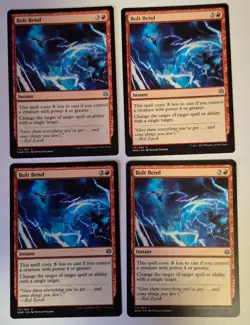 BOLT BEND x4 MTG WAR OF THE SPARK 2019 UC RED INSTANT LP - Image 1