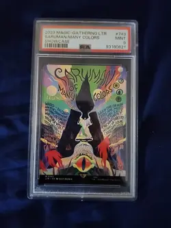 2023 MTG TALES OF MIDDLE-EARTH SHOWCASE #743 SARUMAN OF MANY COLORS PSA 9 - Image 1