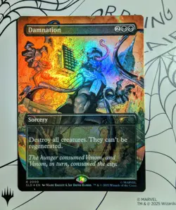 Damnation Marvel Showcase Secret Lair SLD Rainbow Foil MTG Venom Art NM Unplayed - Image 1