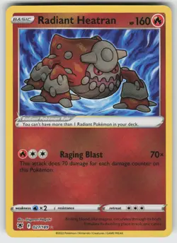 Radiant Heatran Radiant Rare SWSH10: Astral Radiance 027/189 Pokemon - Image 1