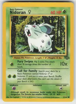 Nidoran F Common Jungle 57/64 Pokemon - Image 1