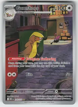 Gumshoos Illustration Rare ME01: Mega Evolution 153/132 Pokemon - Image 1