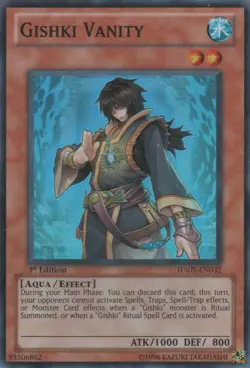 Yugioh! MP Gishki Vanity - HA05-EN032 - Super Rare - 1st Edition Moderately Play - Image 1