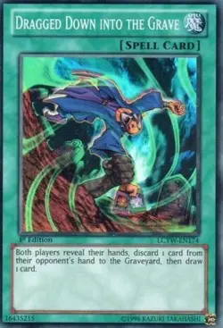 Yugioh! MP Dragged Down into the Grave - LCYW-EN174 - Super Rare - 1st Edition M - Image 1