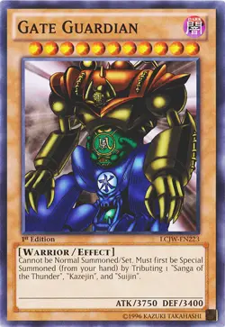 Yugioh! MP Gate Guardian - LCJW-EN223 - Common - 1st Edition Moderately Played, - Image 1