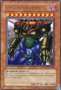 Yugioh! MP Gate Guardian - DLG1-EN024 - Rare - Unlimited Edition Moderately Play - Image 1