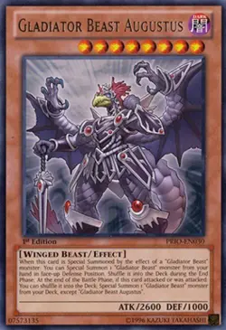 Yugioh! MP Gladiator Beast Augustus - PRIO-EN030 - Rare - Unlimited Edition Mode - Image 1