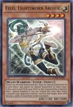 Yugioh! MP Felis, Lightsworn Archer - DUEA-EN095 - Ultra Rare - Unlimited Editio - Image 1