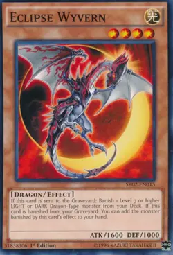 Yugioh! MP Eclipse Wyvern - SR02-EN015 - Common - 1st Edition Moderately Played, - Image 1