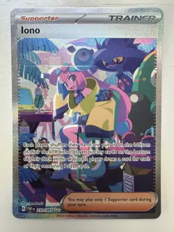 Pokemon TCG Paldean Fates Iono Holo Card 237/091 Special Illustration Rare - Image 1