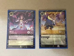 Disney Lorcana Fabled Beast and Belle Disneyland Promo Cards 2025 - Image 1