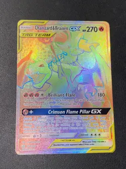 Charizard & Braixen GX Holo Pokemon Card 251/236 Secret Sm-Cosmic Eclipse - NM! - Image 2