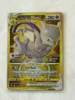 Pokemon Mewtwo VSTAR Secret Rare Card 86/78 Pokemon Go - Image 1
