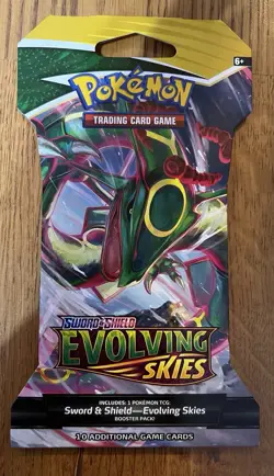 Pokemon Cards Sword & Shield - Evolving Skies Sleeved Booster Pack TCG 820650808777 - Image 1
