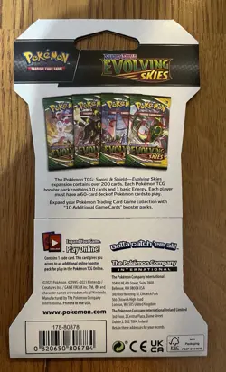 Pokemon Cards Sword & Shield - Evolving Skies Sleeved Booster Pack TCG 820650808777 - Image 2