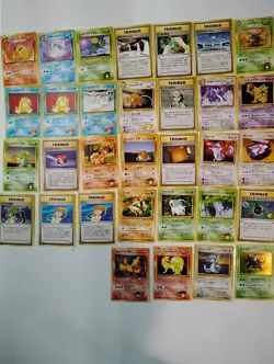 Pokemon Card Lot 32 Cards Total 12 Uncommon And 6 Rare - Image 1