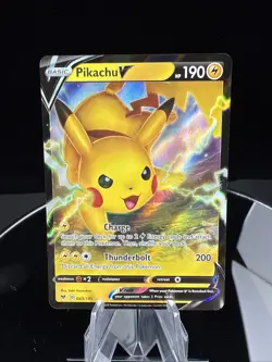 Pokemon Card - Pikachu V (Ultra Rare) - 43/185 - Near Mint - Vivid Voltage - Image 1