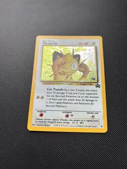 Pokemon Card Black Star Promo Meowth 10 Holo WOTC - Image 2