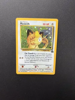 Pokemon Card Black Star Promo Meowth 10 Holo WOTC - Image 5