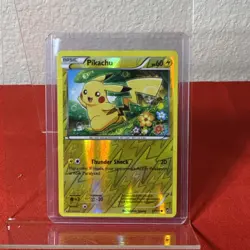 Pikachu Common Reverse Holo Pokemon Card 2014 XY - Furious Fists 27/111 NM - Image 1
