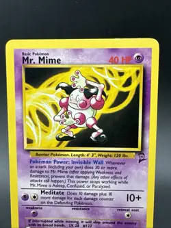 Pokemon TCG Mr. Mime Base Set 2 Card 27/130 Regular Vintage Card - Image 3