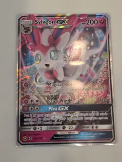 Sylveon GX 092a/145 Sun & Moon Alternate Art Black Star Promo Pokemon Card LP - Image 1