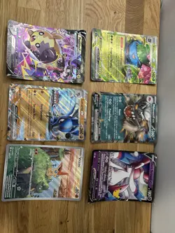 Pokemon Jumbo Card Lot Victini Bulbasaur Lucario Sylveon Morpeko 6x Cards - Image 1