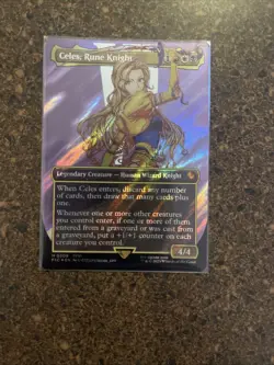 Celes, Rune Knight (Borderless) (Surge Foil) Commander: Final Fantasy Foil - Image 1